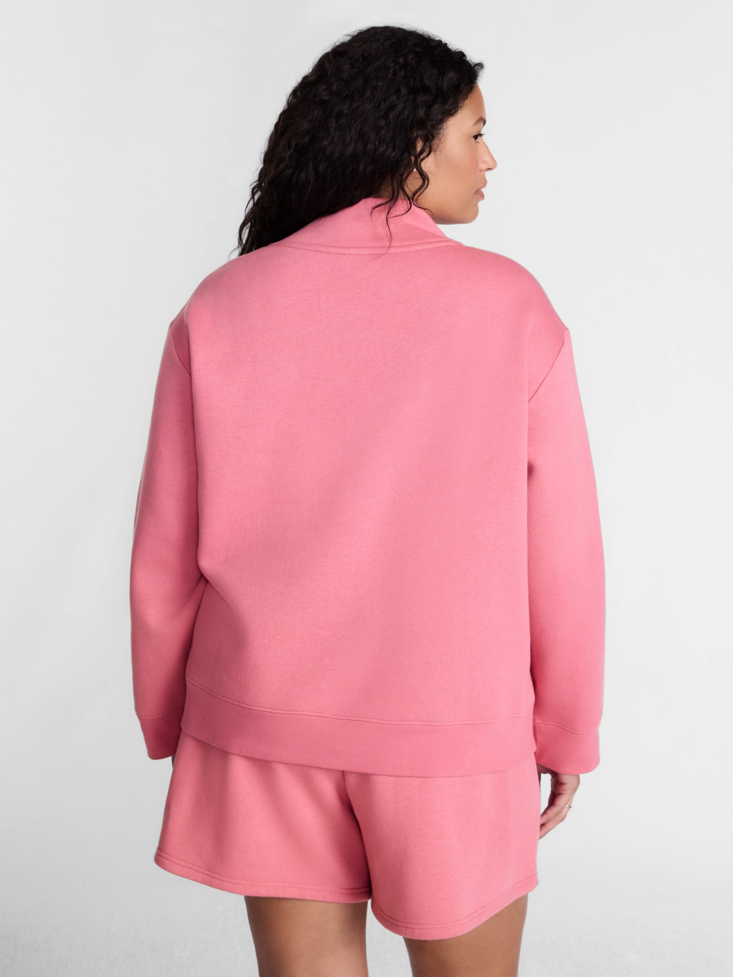 Terra & Sky Women's Plus Fleece V-Neck Sweatshirt, Sizes 0X-5X