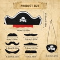 thumbnail image 2 of Set de sombrero pirata Anxingo con parche en el ojo y barba para fiesta de Halloween, 2 of 4