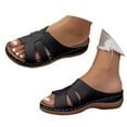 thumbnail image 3 of YLYL Women's Orthopedic Sandals Arch Support Open Toe Wedge Heel Slip on Casual Summer Shoes, 3 of 9