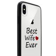 thumbnail image 3 of FINCIBO Slim TPU Bumper + Clear Hard Back Cover for Apple iPhone X, Best Wife Ever, 3 of 6
