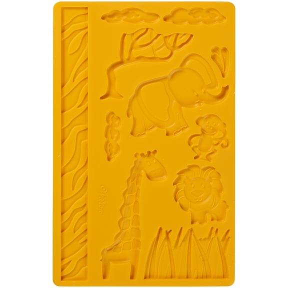 WILTON FONDANT SILCONE MOLD JUNGLE THEME