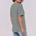 thumbnail image 4 of Womens Henley Shirt, Short Sleeve Shirts for Women Summer Casual Loose Fit Solid Color Button Up T-Shirts Tops, 4 of 6