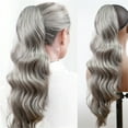 thumbnail image 2 of LEHOZIHEQ Ponytail Extension, 24" Claw Clip in Ponytail Extensions Long Curly Wavy Ponytail Hair Extension Jaw Clip, Pony Tails Hairpiece for Women, 2 of 2