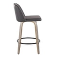 thumbnail image 2 of LumiSource Grey Toriano 26" Fixed Height Counter Stool - Set of 2, 2 of 4