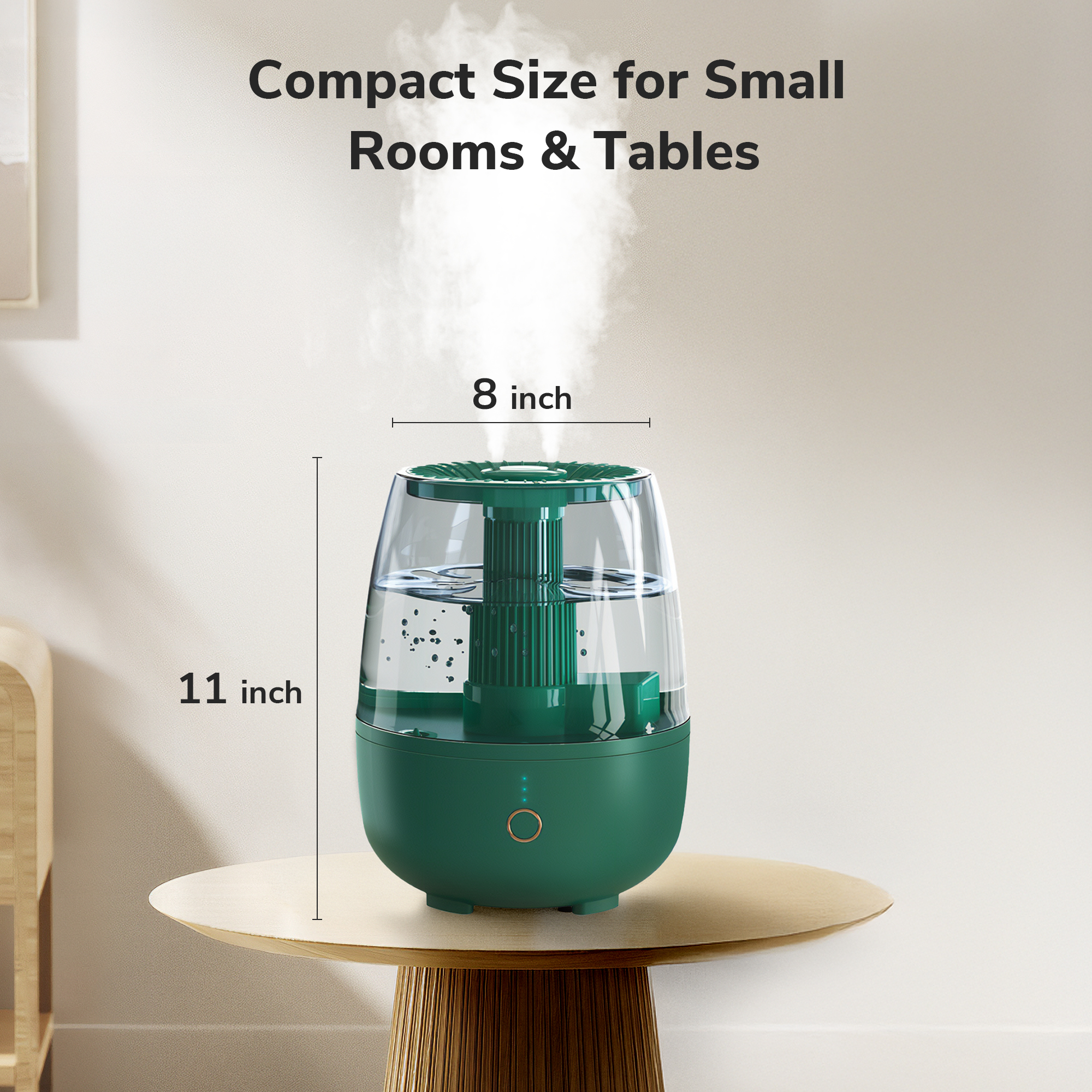 RAPOBRIX 6.8L Cool Mist Humidifier for Bedroom - 32-Hour Runtime