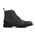 thumbnail image 2 of Polar Fox Brooke MPX806061 Woolen and Synthetic Leather Lace-up Fashion Chukka Boots with Zipper Closure, in Black & Wool, Men's Size 10.5, 2 of 8