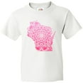 thumbnail image 3 of Inktastic Wisconsin Silhouette Mandala Youth T-Shirt, 3 of 5