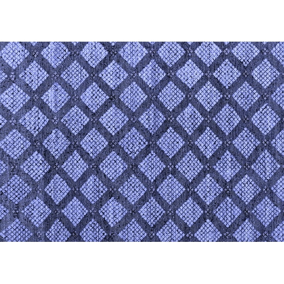 Ahgly Company Indoor Rectangle Abstract Blue Modern Area Rugs, 5' x 8'