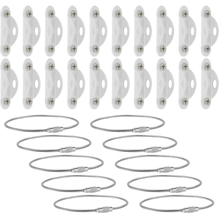 10Pcs Furniture Anchors Anti Tip Furniture Anchors Kit Metal Furniture Wall Anchors Secure 400 Pound Furniture Earthquake Resistant Furniture Safety Straps for Baby Proofing Dresser Ca