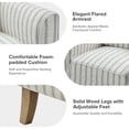 thumbnail image 5 of Tina's Home Upholstered Armchair Wingback Accent Chair Lounge Seat Single Sofa with Stripe Pattern for Home Bedroom Grey, 5 of 8
