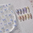 thumbnail image 3 of Butterfly Nail Art Stickers – 5D Embossed Self-Adhesive Nail Decals with Iridescent Glitter Effect, Colorful Butterfly Charms for DIY Manicure Decorations, 3 of 8
