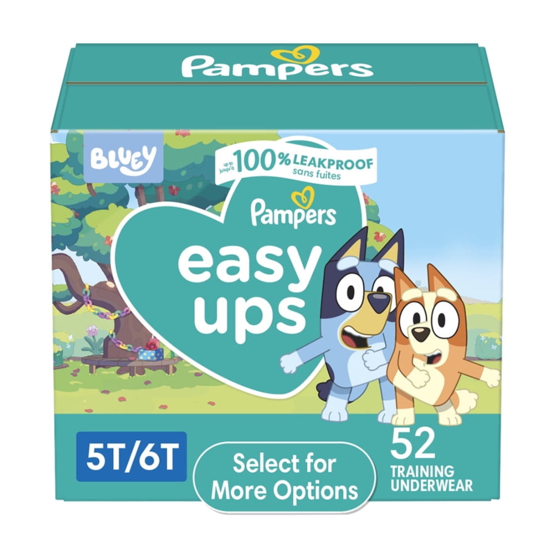Pampers Easy Ups Bluey Potty Training Pants Boys Size 5T-6T, 52 Count (Select for More Options)