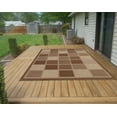 thumbnail image 3 of Ottomanson Jardin Boxes Design 5x7 Non Shedding Indoor Area Rug, 5'3" x 6'11", Brown, 3 of 9