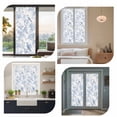 thumbnail image 7 of Blue White Flowers Window Privacy Film, Spring Summer Floral Botanical Static Cling UV Sun Blocking Heat Control Window Tint Day and Night, Non-Adhesive One Way Windows Privacy Cover 17.7''x78.7'', 7 of 7