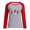 thumbnail image 4 of HKEJIAOI T-Shirt à Manches Longues Col Rond Imprimé Verre de Vin de Noël Mode pour Femmes, 4 of 6