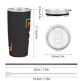 thumbnail image 2 of Junet-eenth Since 1865 Celebrate Freedom Vaso de acero inoxidable africano con tapa Taza de viaje de 20 oz Taza térmica portátil, 2 of 7