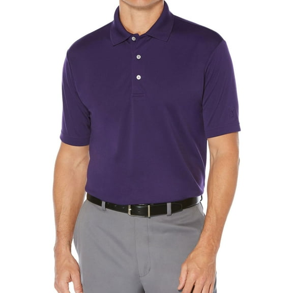 PGA Tour Mens Airflux Mesh Polo Shirt, Purple, Small