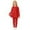 Red, variant on Long Sleeve Top with Dress and Pants Combo, Toddler Girls Two Piece Outfit, Soft Color Casual Daily Wear for Baby Female Kids Winter Loose Soft Sets