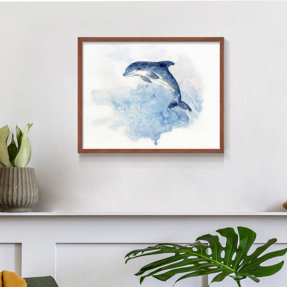 Wave Jumping by Sally Swatland - Restickable Framed Giclée Print