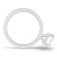 thumbnail image 5 of ESTE ORIGIN 2Ct Emerald Cut Lab Grown Diamond Solitaire Engagement Ring - Hidden Halo in 10K White Gold Emerald Ring for Women, US 9., 5 of 8