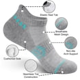 thumbnail image 3 of HIALTODAY 5 Pairs Women's Ankle Socks, Lightweight Breathable Cotton Blend Low Cut Casual Athletic ,Size 5-8，BLACK&GRAY&WHITE, 3 of 7