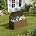 thumbnail image 7 of 99 Gallon  Plastic Deck Box,Lockable Patio Outdoor Storage Box for Furniture, Garden Tools and Tools Storage,Waterproof & UV-Resistant Material, 7 of 7