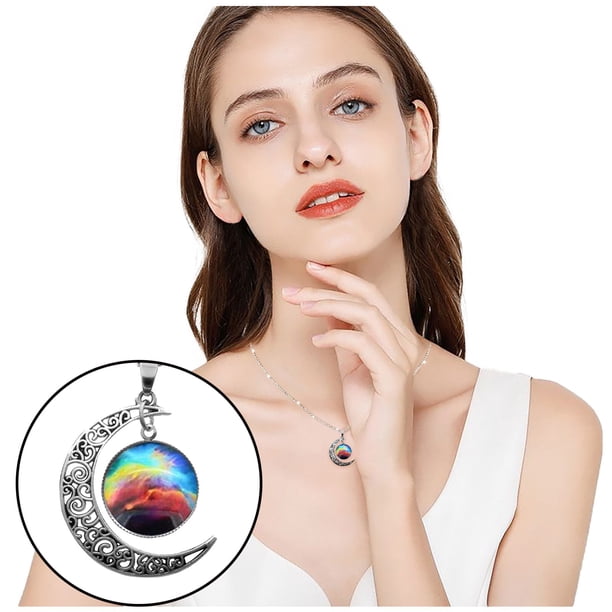 Collar para mujer, joyería para mujer, joyería para mujer, collar de pareja de San Valentín, colgante de piedra de estrella, joyería, collar de estrellas