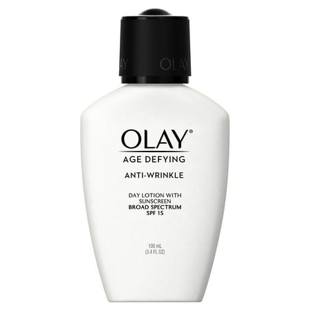 Olay Age Defying Anti-Wrinkle Day Face Lotion with Sunscreen SPF 15, 3.4 fl oz