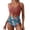 Navy, variant on One Piece Swimsuit for Women Tummy Control Slimming Bathing Suit Cutout Tie Knot Printed Swimwear