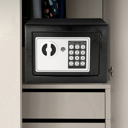 Electronic Deluxe Digital Security Safe Box Key Keypad Lock Home Office Hotel Business Jewelry Gun Cash Use Storage money (Black )