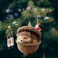 thumbnail image 5 of 4in Forest Animal Acorn Christmas Tree Pendants - Cute Holiday Gift Ornaments, Hanging Decor for Christmas Trees, Home Parties, Festive Forest Theme Decor, Small Acorn Gift for Family, K, 5 of 6