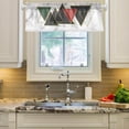 thumbnail image 3 of Coolnut Abstrat Marble Geometry Valance Curtains for Kitchen or Bathroom, 54x18in Valances Window Treatment Rod Pocket Drape Light Filtering Living Room Bedroom Decor, 3 of 6
