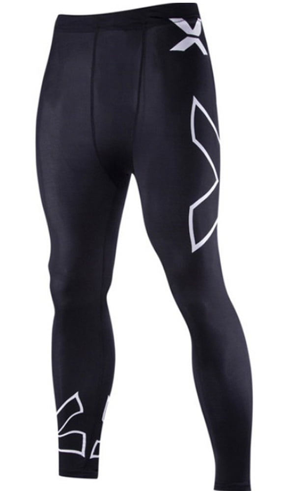 DYMADE Men's Compression Sport Workout Cycling Long Pants Base Layer Tight Leggings Size 2XL black by