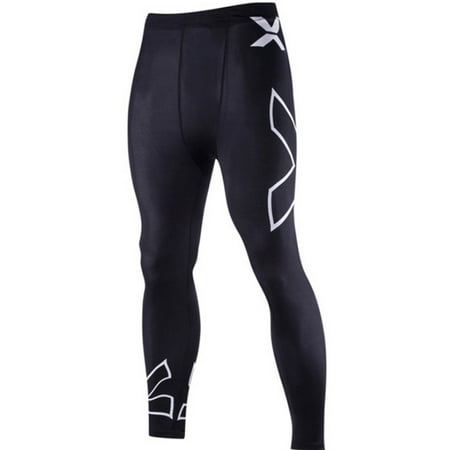 Men's Compression Sport Workout Cycling Long Pants Base Layer Tight Leggings Size 2XL