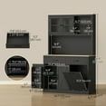 thumbnail image 3 of HOMCOM 69" Pantry Cabinet, Kitchen Cabinet with Charging Station, Black, 3 of 10