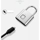 thumbnail image 3 of CHAO Candado de huella digital inteligente, cerradura digital portátil, sin llave USB gris, 3 of 5