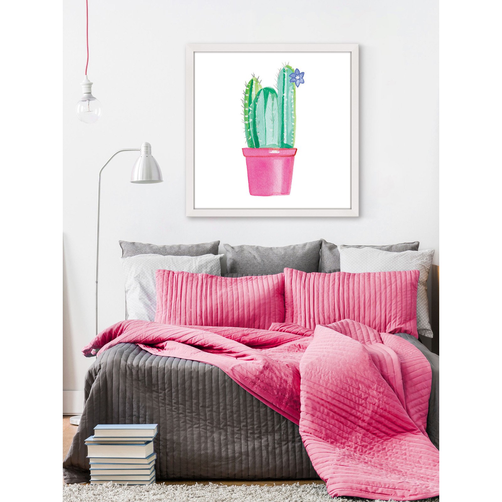 "Potted Cactus" by Molly Rosner Framed Painting Print