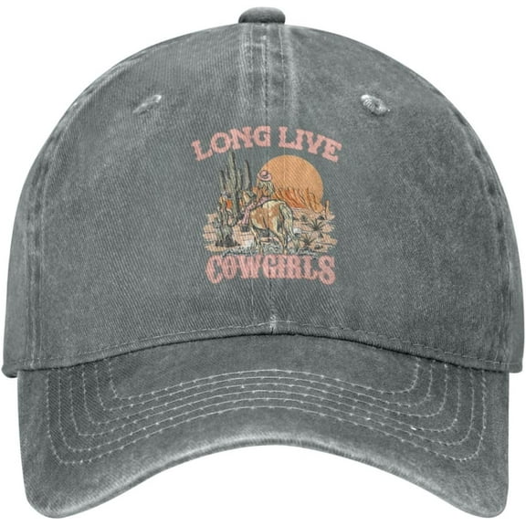 Horseback Rider Western Country Womens Baseball Hat Long Live The Cowgirls Hats for Men's Athletic Hat