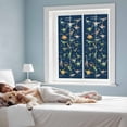 thumbnail image 4 of Blue Dinosaur Window Privacy Film, Vintage Letters Farm Animals Static Cling UV Sun Blocking Tint Film Heat Control Windows Films for Bedroom Bathroom, Window Stickers 17.7"x39.3", 4 of 8