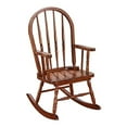 thumbnail image 1 of Elegant Wooden Rocking Chair, Tobacco Brown, 1 of 3