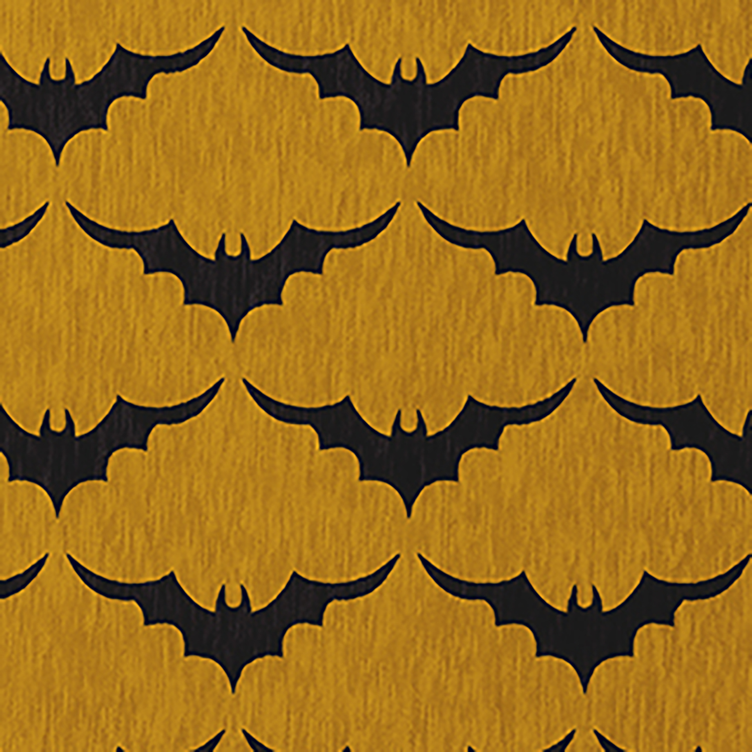 Simply Daisy Bat Colony Autumn Gold Halloween Chenille Area Rug, 18" x 30"