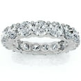 thumbnail image 2 of Pompeii 4Ct Diamond Eternity Ring 14k Gold or Platinum Lab Grown (F/G,VS2-SI1), 2 of 4