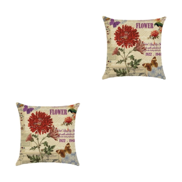 Maytalsory Easy To Change Flowers Pillowcase Addition To Home Decor Polyester Decorative Pillow Cushion Covers Soft Durable kztym001-3 2Set