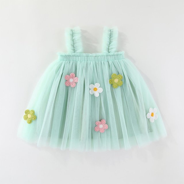 LOVZFMLL Toddler Kids Print Short Sleeve Stretchy Dress A Line Dress
