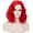 Red, variant on RightOn Red Wig for Women Short Curly Wavy Bob Wig Red Hair Wigs Synthetic Wigs With Wig Cap
