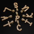 thumbnail image 3 of Uilita, collares con colgante de letra inicial chapada en oro blanco de 18 quilates for hombres y mujeres, cadenas de joyería de Hip Hop, regalo personalizado, 3 of 7