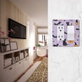 thumbnail image 5 of Yayeee Rocker Switch Wall Plate 2-Gang 4.7"x4.6" Home Decorative Outlet Cover, Light Purple Halloween Black Cat, 5 of 6