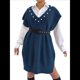 thumbnail image 1 of Vestido Tipo Suéter con Cuello en V y Cuentas para Mujer, Holgado, Tipo Chaleco, de Punto. Azul Real Talla Única, 1 of 8