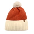 thumbnail image 3 of Empire Cove Winter Ribbed Knit Beanie with Faux Fur Pom Pom Hats Gifts for Her, 3 of 4