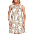 thumbnail image 1 of Fotbe Retro Bunny Flower Vestido de Verano sin Mangas para Mujer – Vestido Midi Línea A, Estilo Camiseta Floral, Vestido Playero Casual y Fluido, 1 of 7